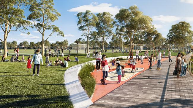 Artists Impressions West Schofields — Playing Fields