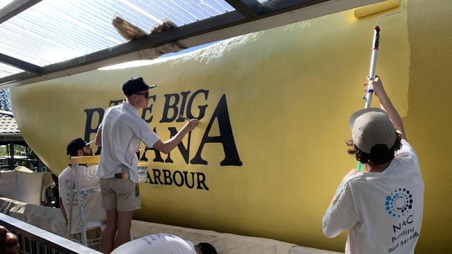 NAC Painting repainting The Big Banana earlier this year.