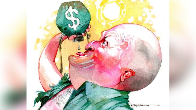 Telco executives like Andrew Sheridan from Optus say the industry is at a turning point. Artwork by Sturt Krygsman