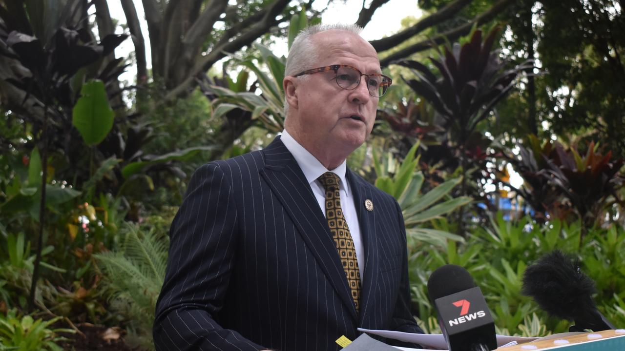 Sunshine Coast Council Mayor Mark Jamieson pictured in June after the council voted in support of the 2021-22 budget.