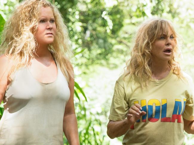 Amy Schumer and Goldie Hawn in a scene from the action comedy film Snatched. 20th Century Fox films.