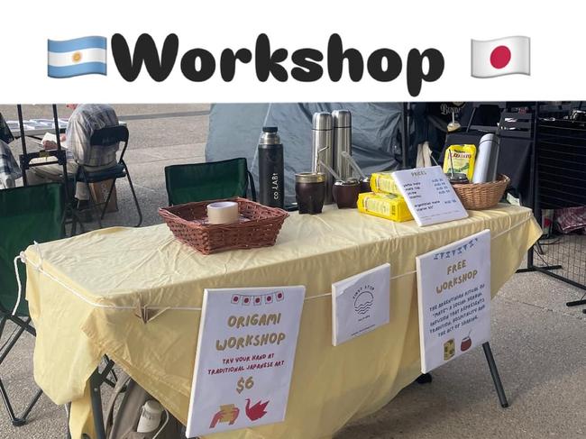 Ms Yamada hosts a origami workshop at Bluewater Quay during the Thursday afternoon Riverside Markets.