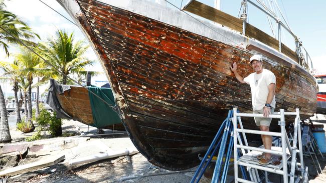 Mike Smith is the co founder of the Pearl Lugger Heritage Fleet, committed to purchasing and restoring old wooden pearl luggers back to seaworthy condition. Picture: Brendan Radke