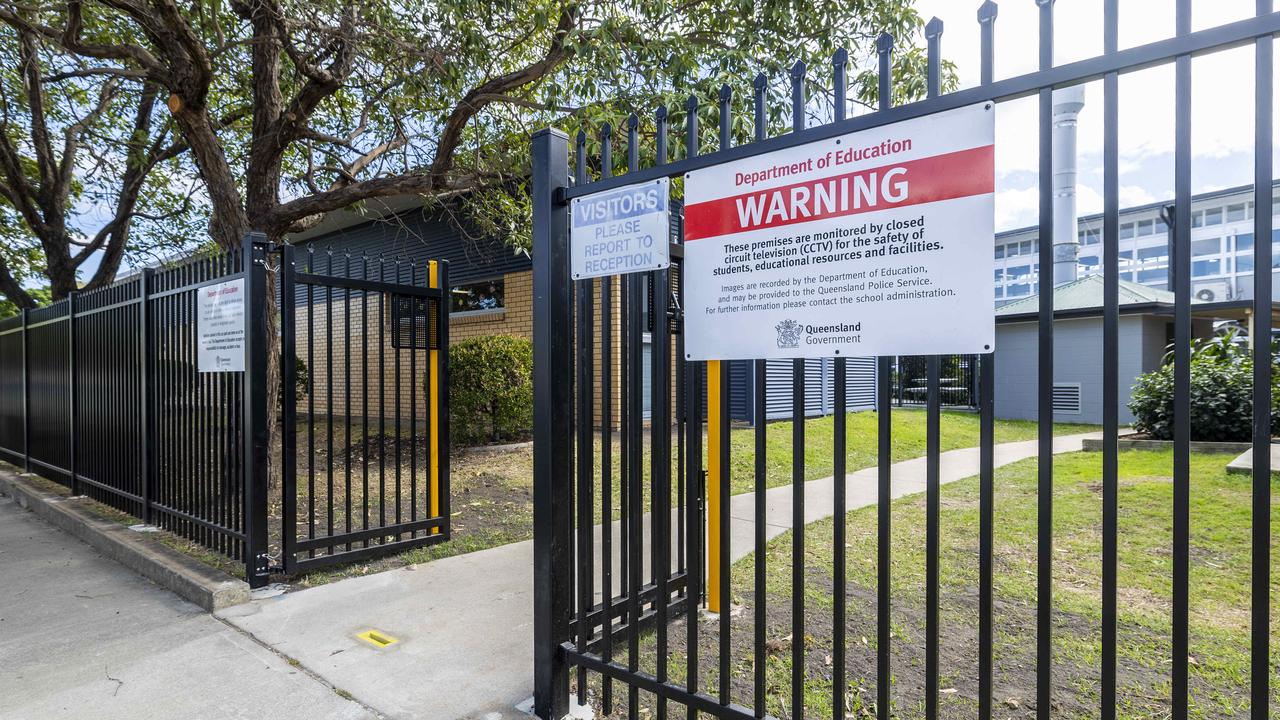 The fences are tall and spiked to help curb crime within school grounds after-hours.