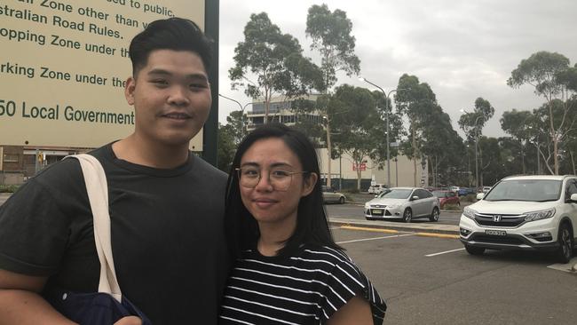 Chris Molaro and Eliza Villanueva at Wentworthville Commuter Carpark.