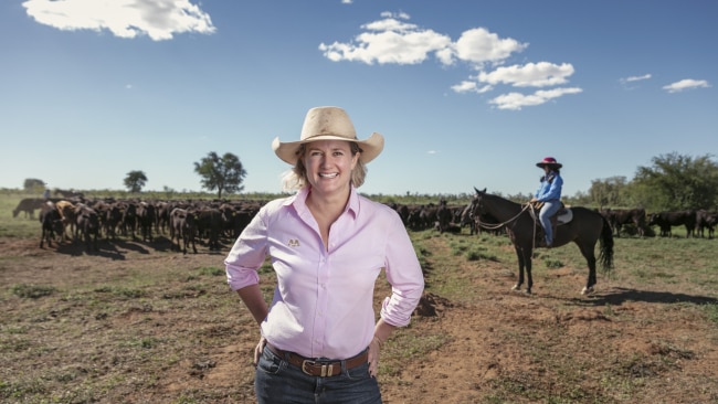 Field player: AACo chief operating officer Anna Speer on the company’s Wylarah station in Southern Queensland. Pictures: Glenn Hunt