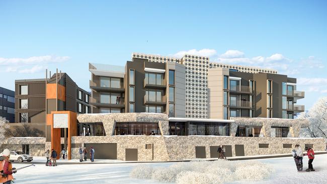 Artist image of proposed Kooroora Hotel redevelopment at Mt Buller.