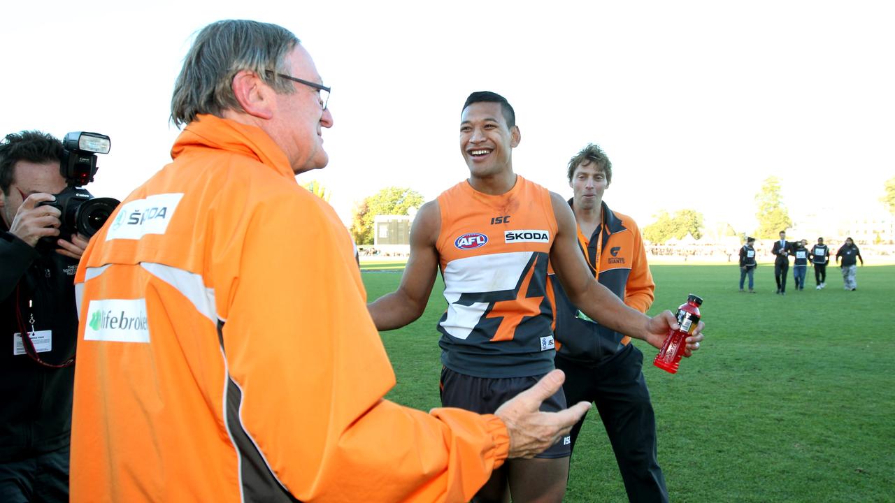 Former GWS coach Kevin Sheedy has backed Israel Folau’s character.