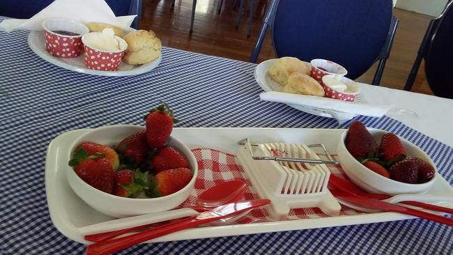 Strawberries were everywhere ... on tables, in jam and on scones with cream ... at this Country Women's Association function on September 22. Picture: Suzanne Simonot
