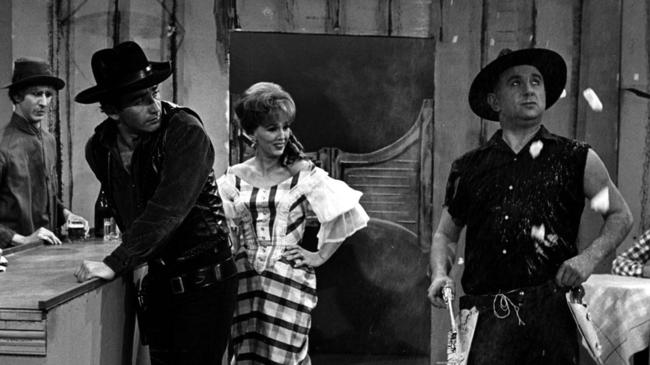 Barry Creyton, James Drury, Carol Raye and Gordon Chater in The Mavis Bramston Show.