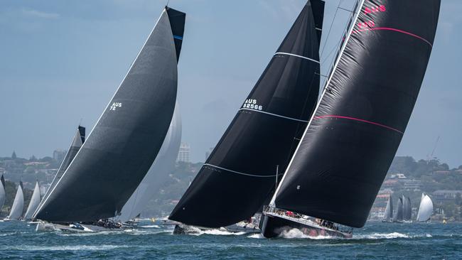 URM Group (L), Alive (C) and Super Maxi Wild Thing 100 (R) at the start last year.