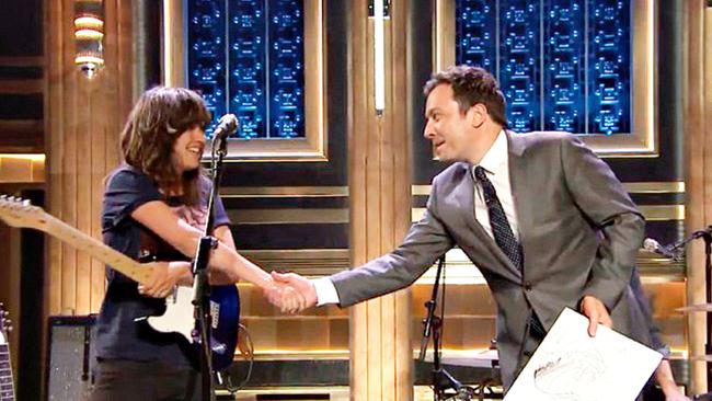 Courtney Barnett performed on Jimmy Fallon’s talk show.