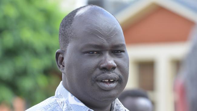 Family spokesperson Manyok Ajak Mabil. Picture: Brenton Edwards/AAP