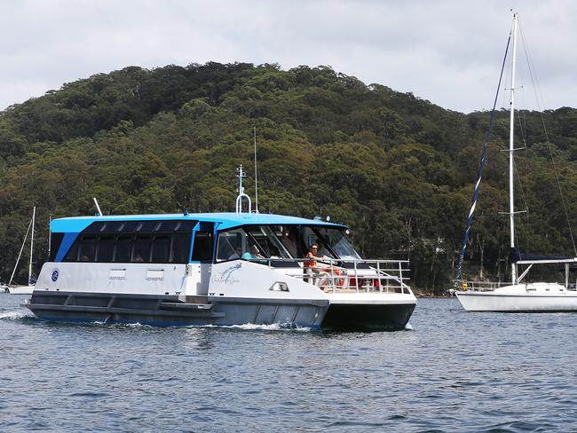 The Scotland Island Ferry goes to and from Church Point, which is a meeting hub for offshore and onshore residents.