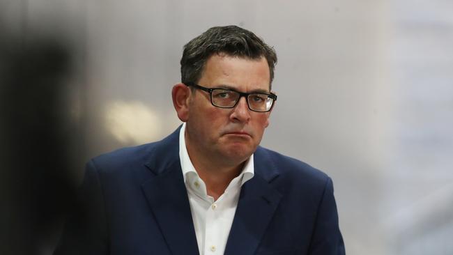 Premier Daniel Andrews said the hospital system was still under too much pressure to repeal the ban on elective surgeries. Picture: NCA NewsWire / David Crosling