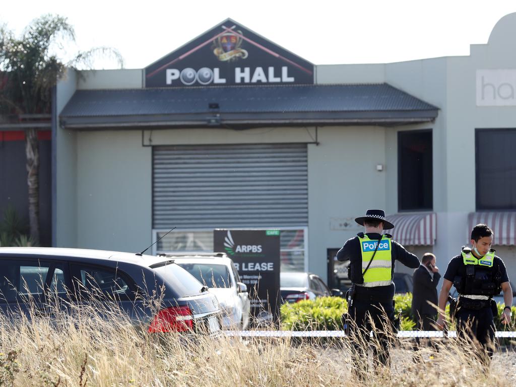 The shooting took place outside a pool hall in the city’s west. Picture: David Crosling