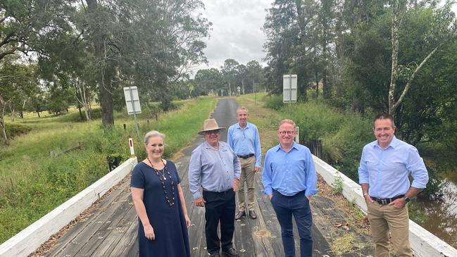 Kyogle bridges Ben Franklin, Paul Toole, Danielle Mulholland, John Burley, Kevin Hogan.j