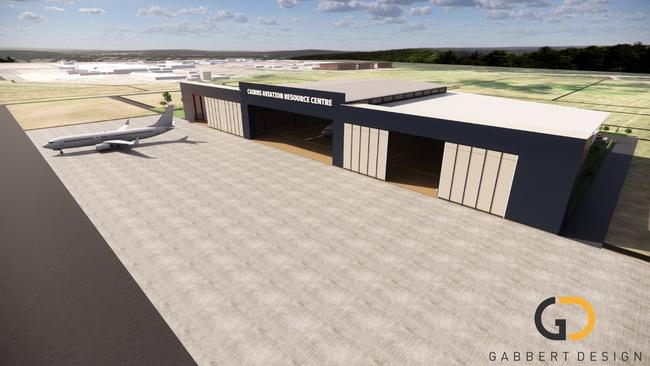 Digital renderings of the new Eastern Aviation Precinct at Cairns Airport. Image: Supplied