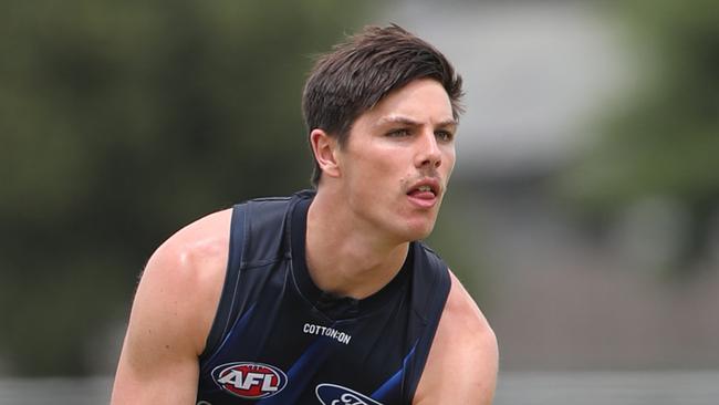 Ollie Henry. Geelong welcomed back its full list for the first day of training held at North Shore football ground in Norlane on Monday afternoon. Picture: Alan Barber