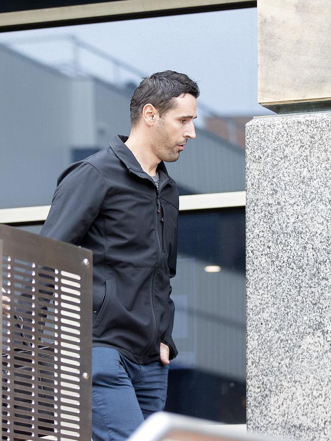 Darko Krajinovic arrives at the Hobart Magistrates Court.