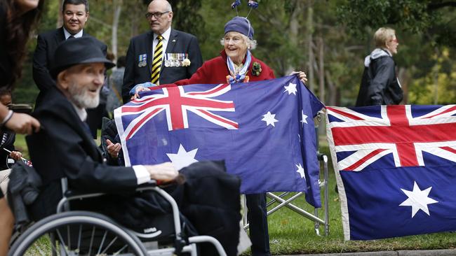 The Anzac Day parade in Melbourne in 2018. Picture: David Caird