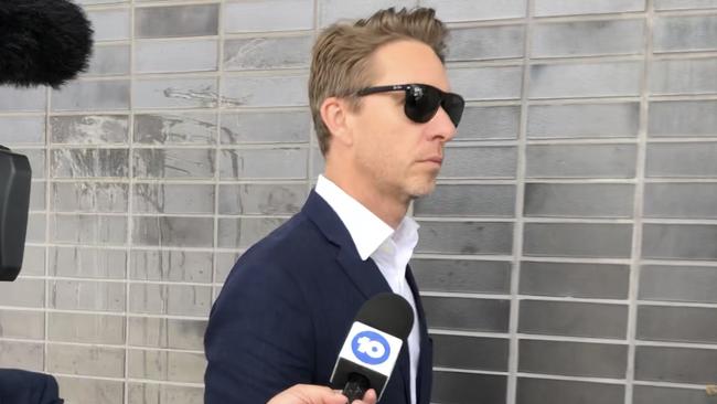 Paul Frost leaves Bankstown Local Court after his latest appearance on charges of child sex abuse. Picture: Eliza Barr