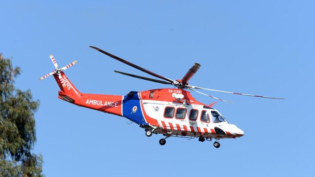 A teen has been flown to hospital after an industrial accident in Kyabram.