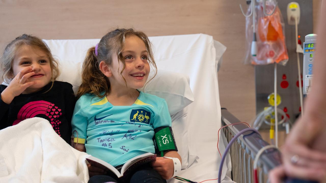 Zara, 6, received an infusion of her own umbilical cord blood to treat cerebral palsy in an Australian-first at Monash Children's Hospital. Picture: supplied
