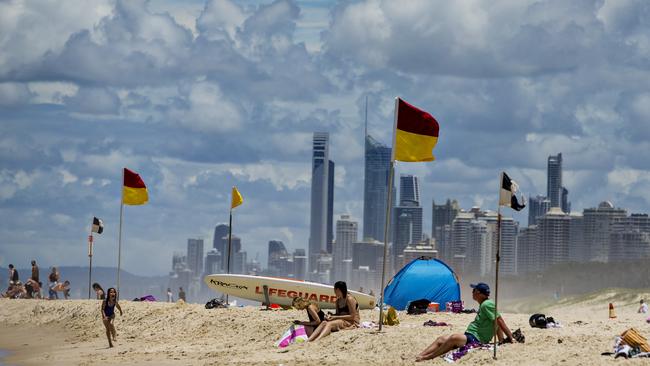 The Spit looking toward Surfers Paradise. Picture: Jerad Williams