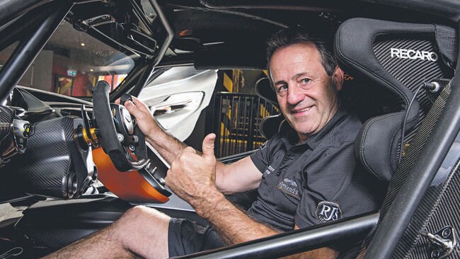 Tony Quinn sitting in the Vulcan’s cockpit. Picture: Jerad Williams