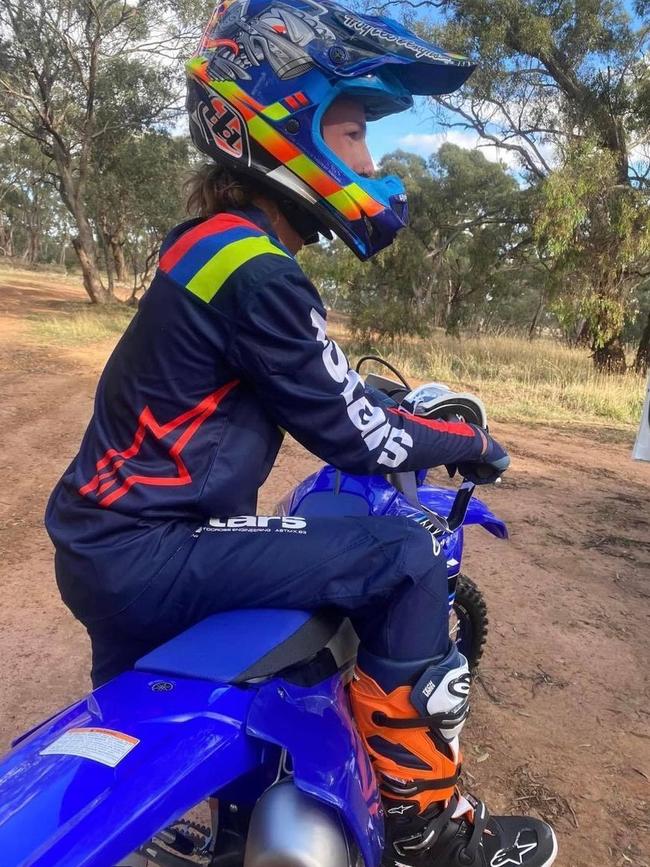 Tyler had been riding motorbikes since he was three. Picture: supplied.