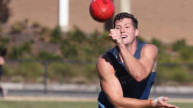 Former Dockers ruckman Lloyd Meek joined the Hawks in the off-season. Picture: David Crosling