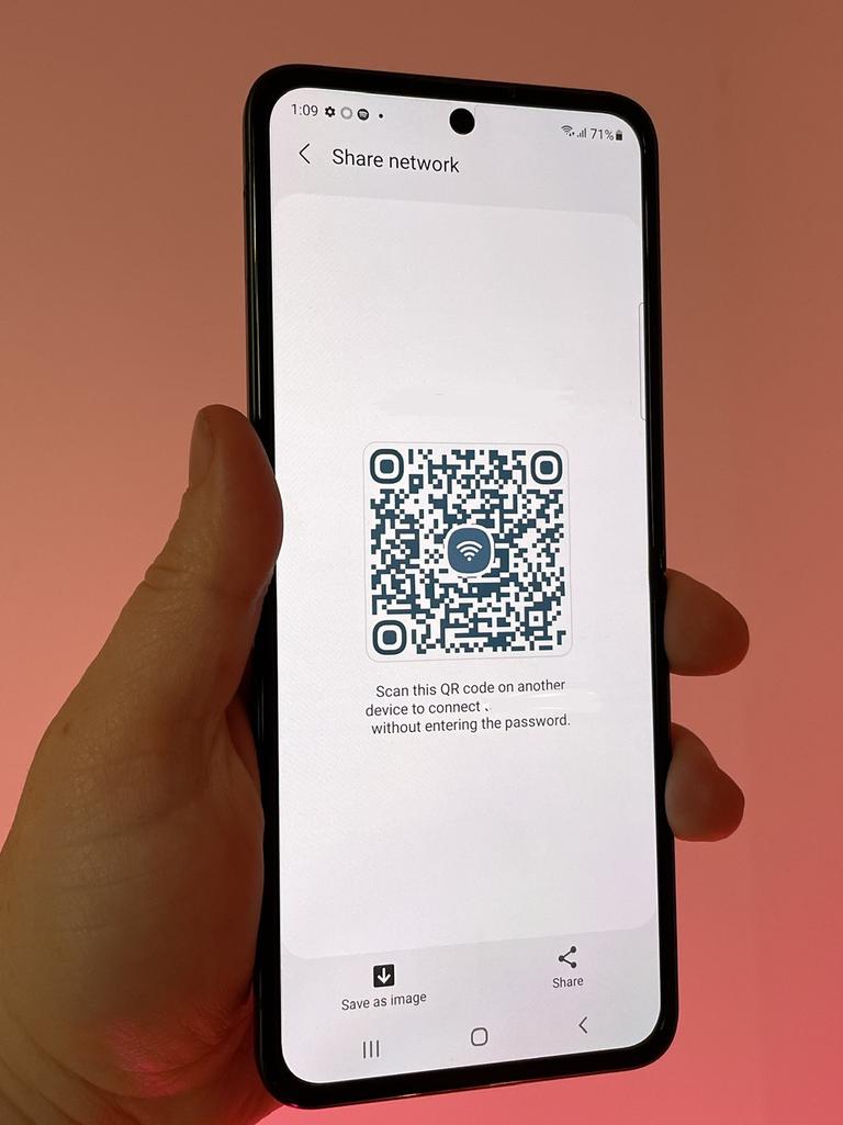 A QR code pops up for them to use. Picture: Supplied