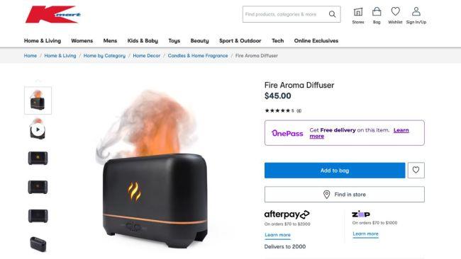 The diffuser is said to be very 'calming'. Image: Kmart