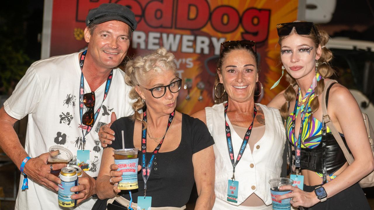 Adam Cheers, Teresa Ledbury, Dee McDonald and Colbey Ledbury at Rhythm on the Reef Saturday 30 September 2023 Picture: Michaela Harlow