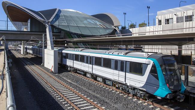 Australia’s first driverless metro passenger train passed its first test crossing a landmark bridge in Sydney’s northwest with flying colours. Picture: Supplied