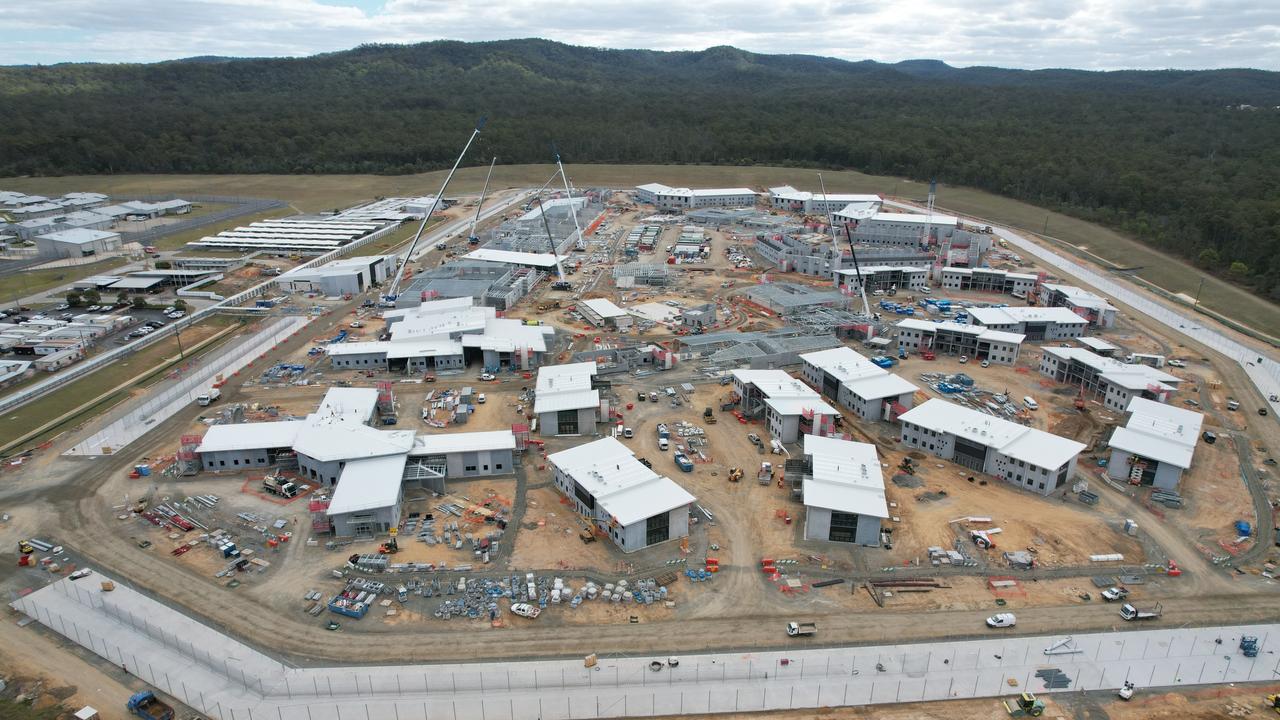 Construction work is underway for a new high-security prison 12km northeast of Gatton, with the 1536-bed centre to be called the Lockyer Valley Correctional Centre. Photo: Corrective Services Queensland.