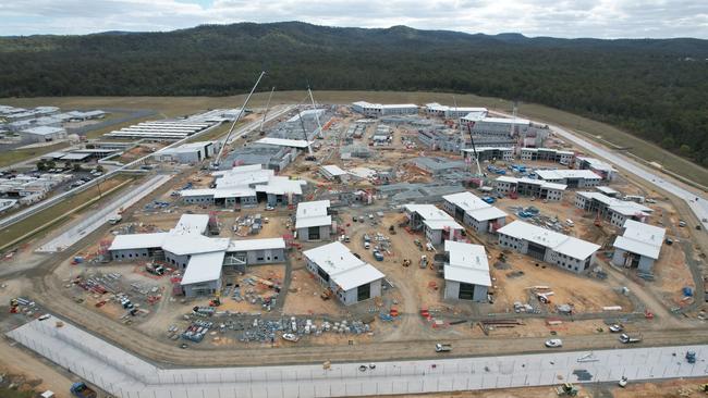 Construction work is underway for a new high-security prison 12km northeast of Gatton, with the 1536-bed centre to be called the Lockyer Valley Correctional Centre. Photo: Corrective Services Queensland.