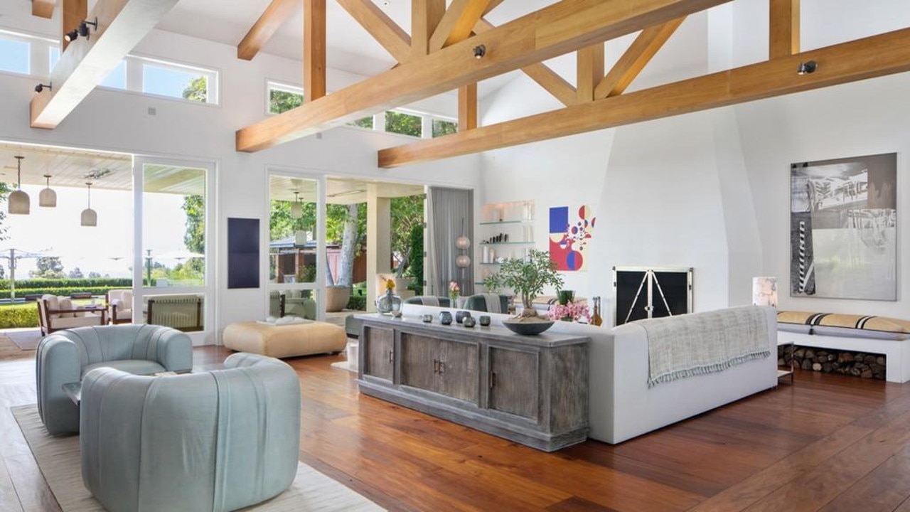 Exposed beams throughout the house. Picture: Realtor