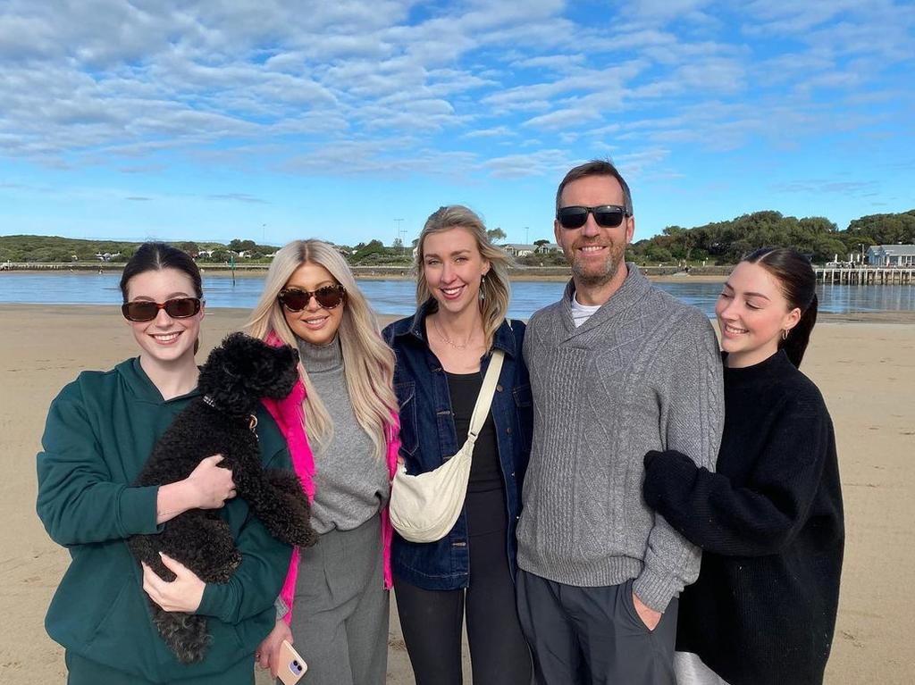 With her husband, Justin, and their three daughters. Picture: Instagram