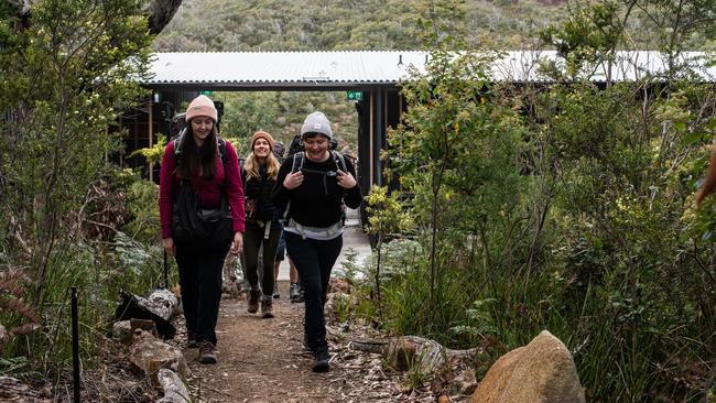 Setting out for the day’s walk. Picture: Chris Crerar