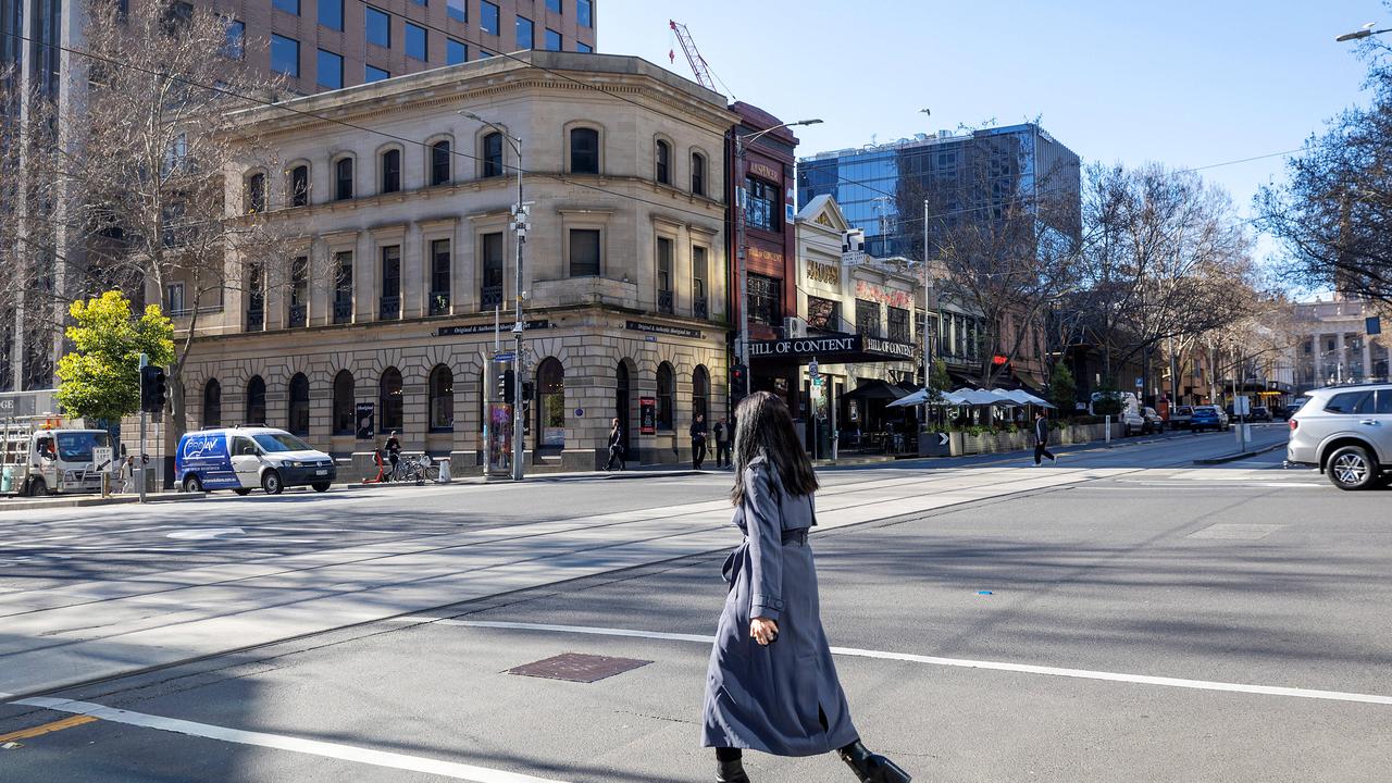 Parts of Melbourne’s CBD remain quiet. Picture: Mark Stewart