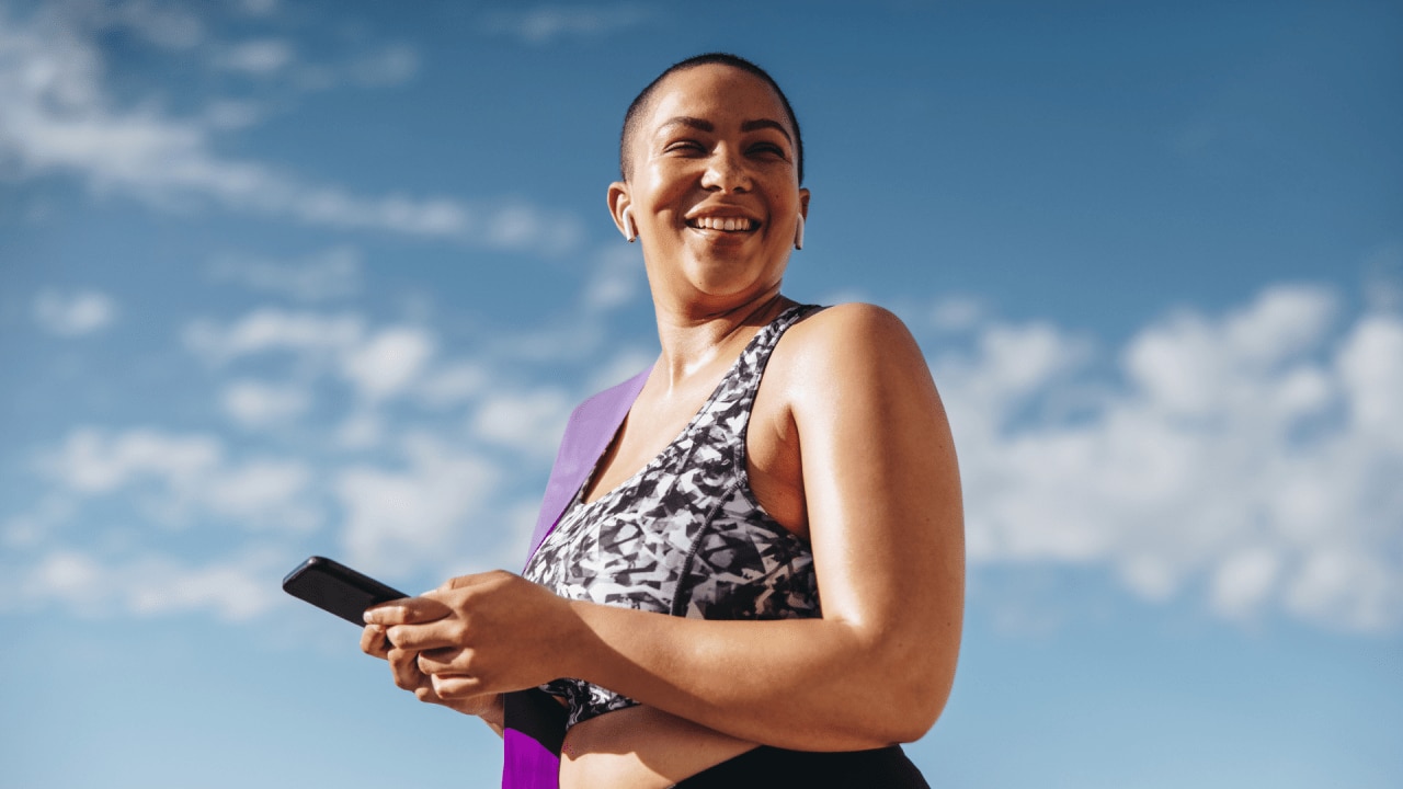 A resistance band is a great lightweight prop to consider packing. Image: Pexels