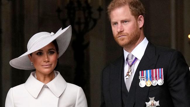 Harry and Meghan apparently think their problems come down to being ‘repeatedly unlucky’. Picture: Matt Dunham/Pool/AFP