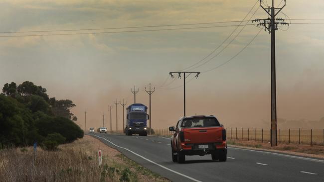 A dust storm near Balaklava on Friday. Picture Dean Martin