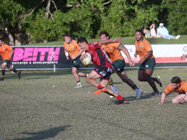 GCDRU grand final rematch, round 9. Surfers Paradise Dolphins v Griffith Uni Colleges Knights. June 8 2024, picture: Richard Gosling