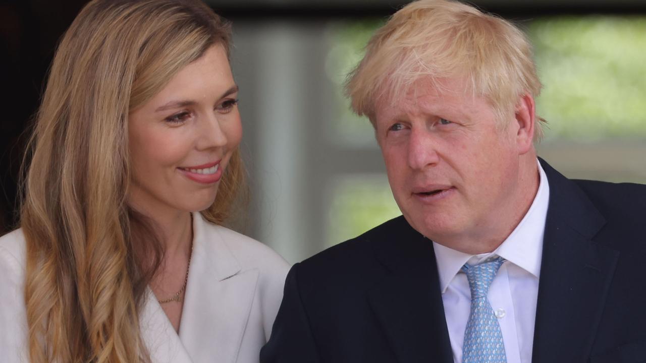 Former British Prime Minister Boris Johnson and wife Carrie Johnson at the 2022 G7 summit at Schloss Elmau, Germany. (Photo by Sean Gallup – Pool/Getty Images)