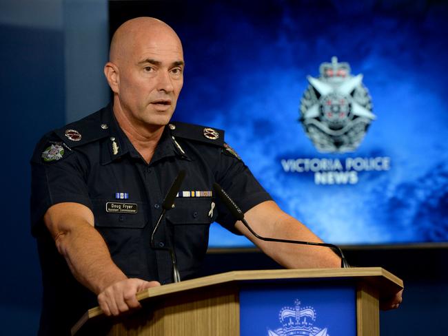 Victoria’s top traffic cop, Doug Fryer, has blasted runaway drivers as lacking “any kind of human decency”. Picture: AAP/Mal Fairclough