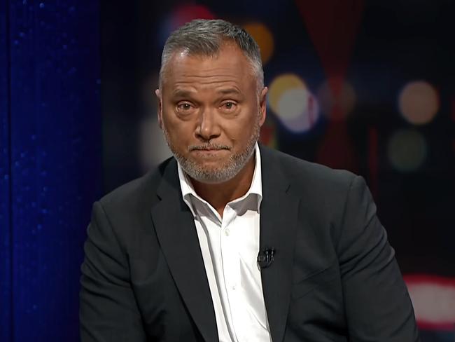 Stan Grant during his final show as ABC Q+A host before taking indefinite leave. Picture: ABC