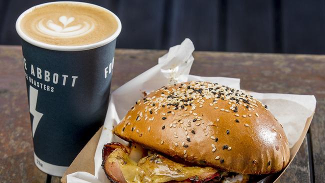 Aussie cafes are moving towards providing edible coffee cups instead of standard disposable ones. Picture: Jerad Williams